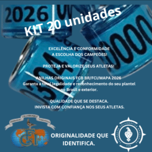Anilhas Originais Oficiais 2026 FCB-BR/FCI - Kit 20 unidades