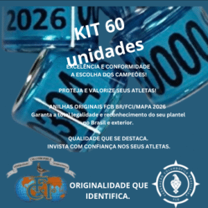 Anilhas Originais Oficiais 2026 FCB-BR/FCI - Kit 60 unidades