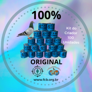 Anilhas Originais Oficiais 2026 FCB-BR/FCI - Kit 100 Unidades