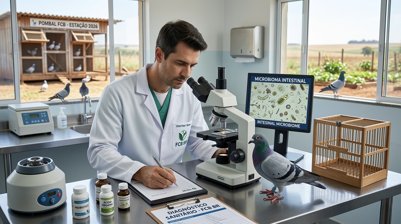 Saúde do Pombo-Correio: O que o Intestino Esconde e o Relógio Revela