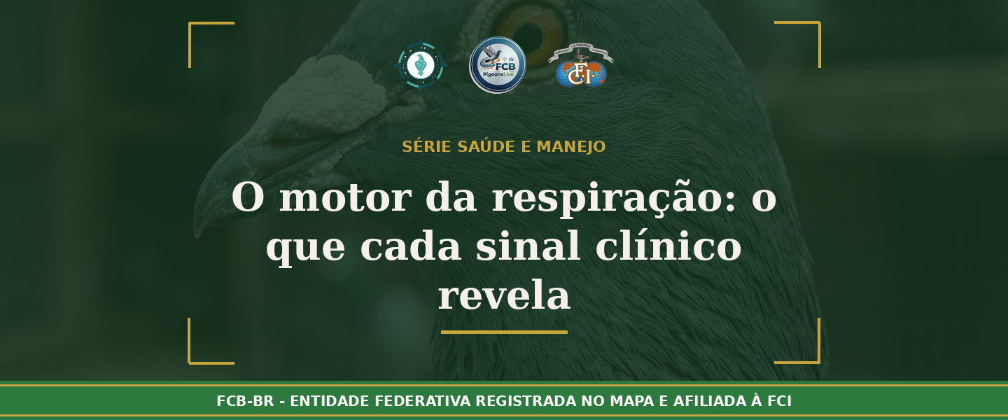 O motor da respiração: Como o sistema respiratório do pombo-correio funciona e o que cada sinal clínico revela