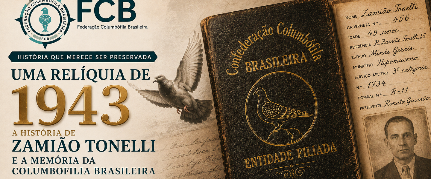 Uma relíquia de 1943 resgata a história de Zamião Tonelli e da columbofilia brasileira