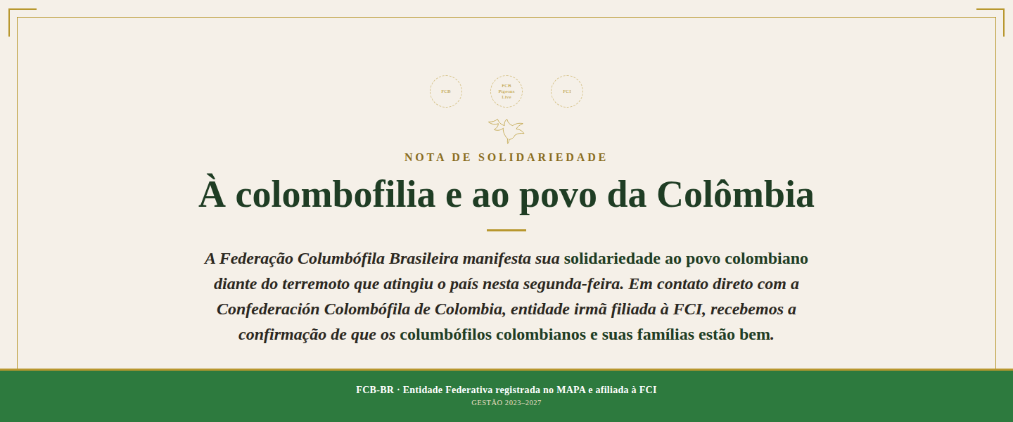 Nota de Solidaridad a Colombia